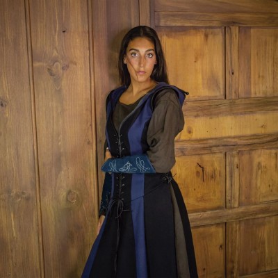 Arylith Archer Cotton Tunic - Black/Blue