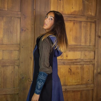 Arylith Archer Cotton Tunic - Black/Blue