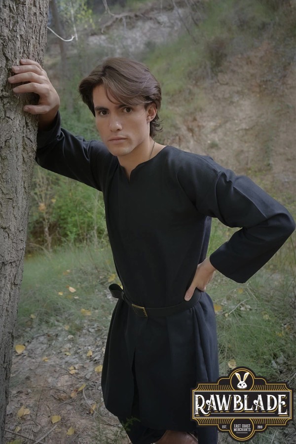 Tunic – Medieval & Fantasy Basic Garment – Black