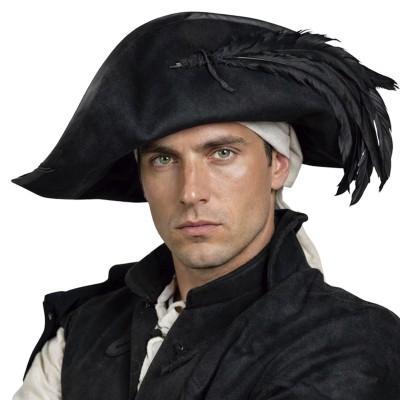 Captain Teague Cappello con piume - Splitleather