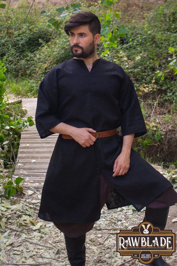 Lukas Linen Tunic - Black