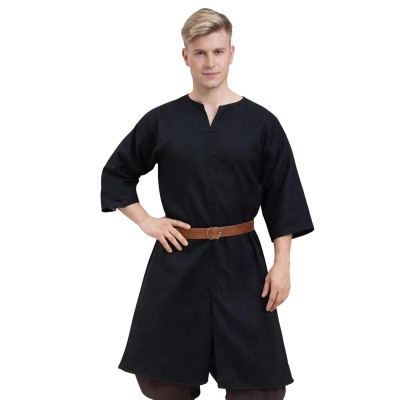 Lukas Linen Tunic - Black