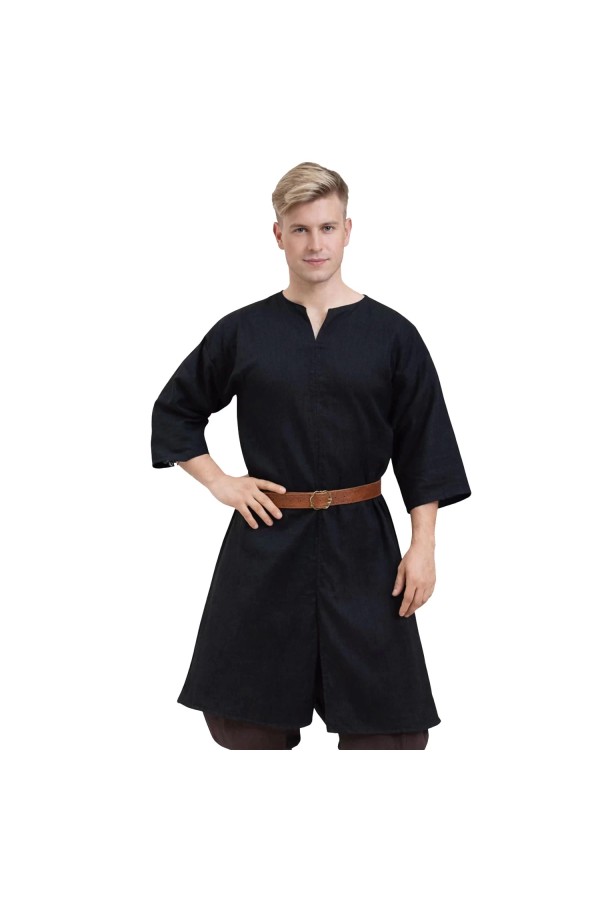 Lukas Linen Tunic - Black