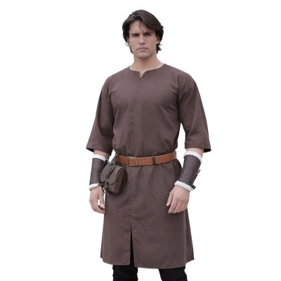 Half-Sleeve Black Tunic – Medieval & Fantasy Basic Garment