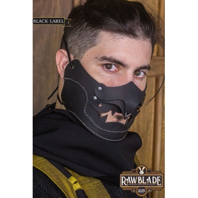 Leather Mempo Matsu - Black