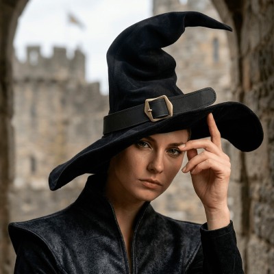 Wikka the Witch Hat Split Leather