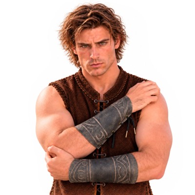 Thessios, 4mm Hardened Leather Bracers