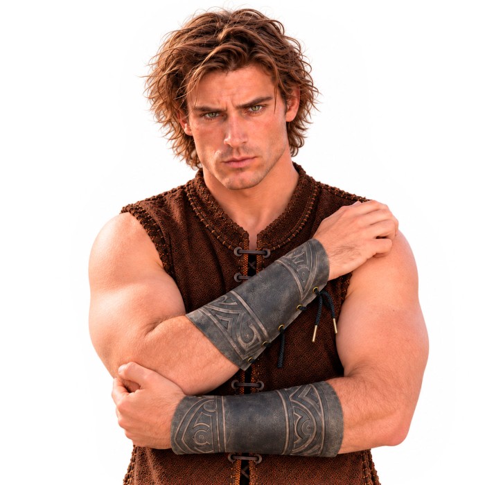Thessios, 4mm Hardened Leather Bracers