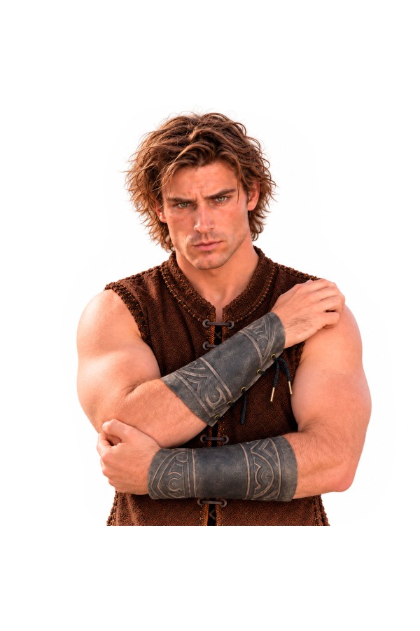 Thessios, 4mm Hardened Leather Bracers