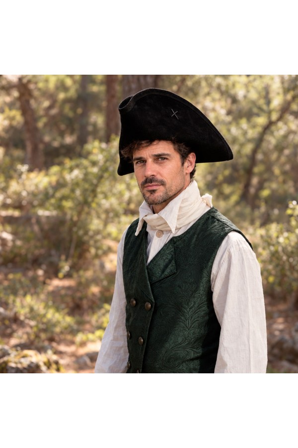 Tricorne en croûte de cuir
