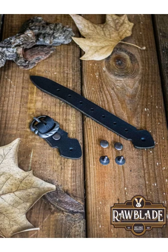 Strip with buckle - black and Steel