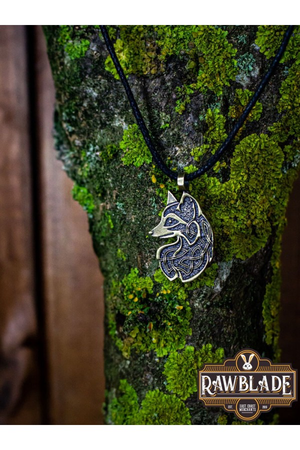 Listig ræv amulet, guld