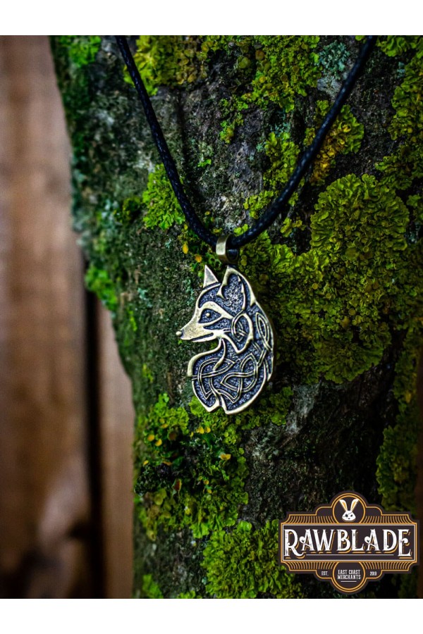 Listig räv-amulett, guld