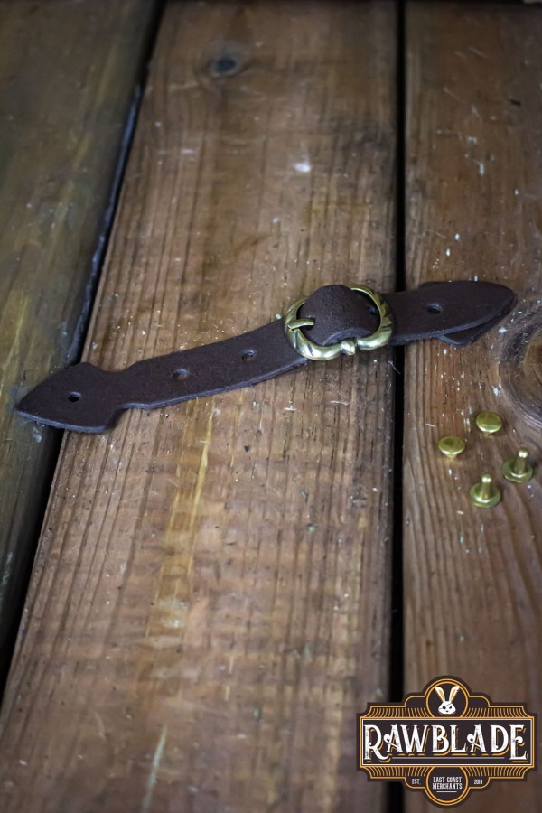 Strip avec boucle, brun et doré