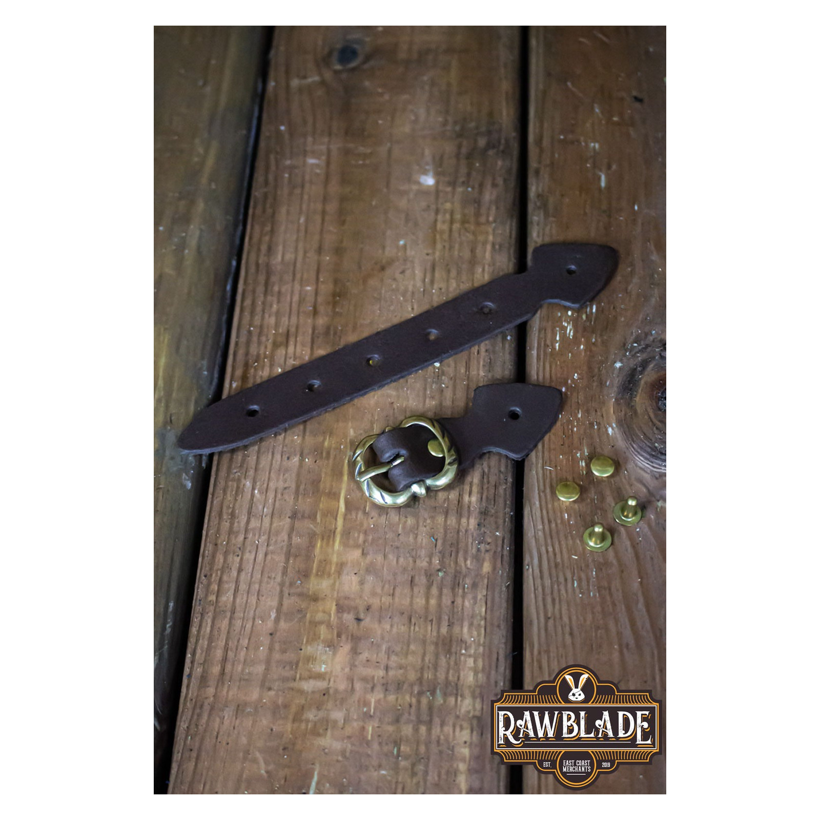 Strip with buckle, Brown and Golden