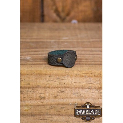 Anillo de cuero Lugh - Verde