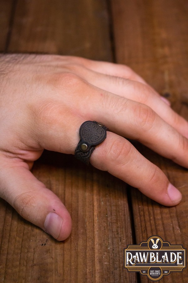 Anello in pelle di Lugh - verde