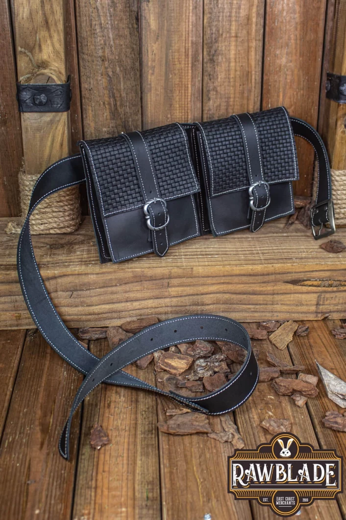 Valiant Double belt Bag, Black