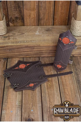 Beljant Bracer Brown and Sunburst Orange