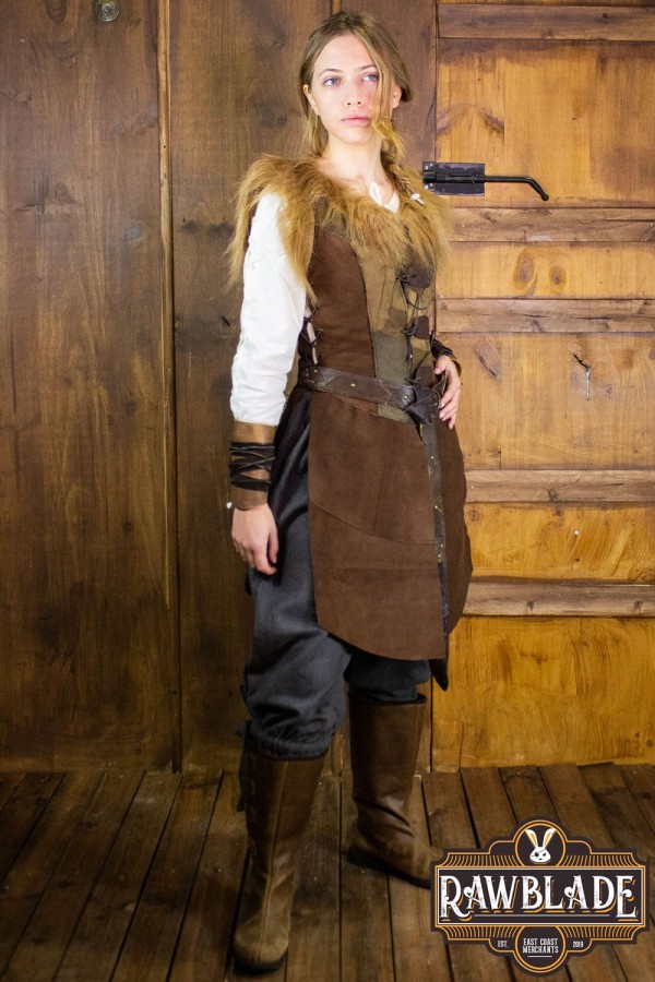 Falcon Woman in pelle Jerkin
