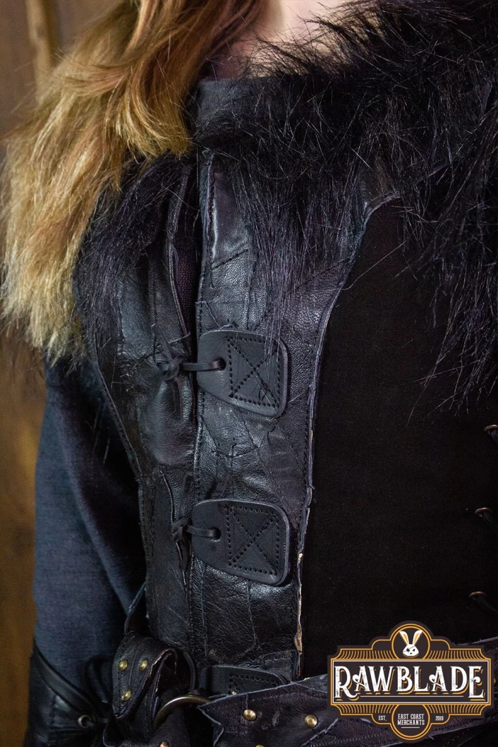 Raven Woman Leather Jerkin