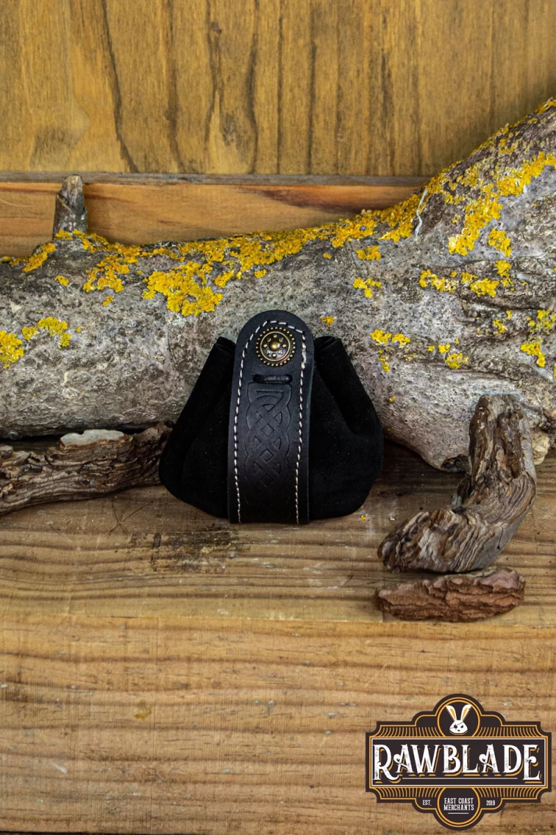 Wanderer Pouch Small - Black Splitleather
