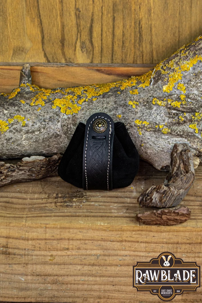 Wanderer Pouch Small - Black Splitleather