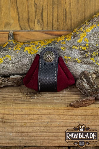 Wanderer Pouch Big - Blood Red Splitleather
