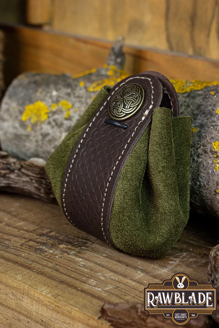 Wanderer Pouch Big - Forest Green Splitleather