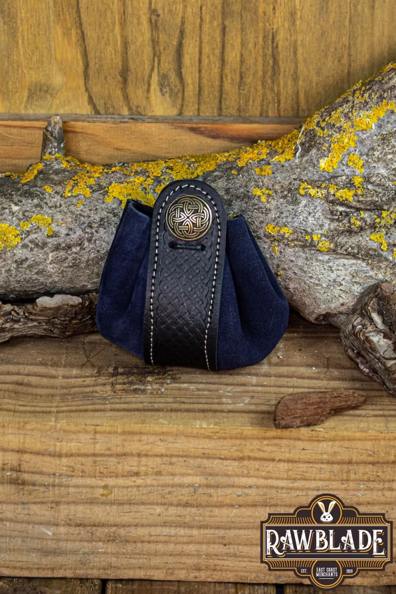 Wanderer Pouch Big - Deep Blue Splitleather