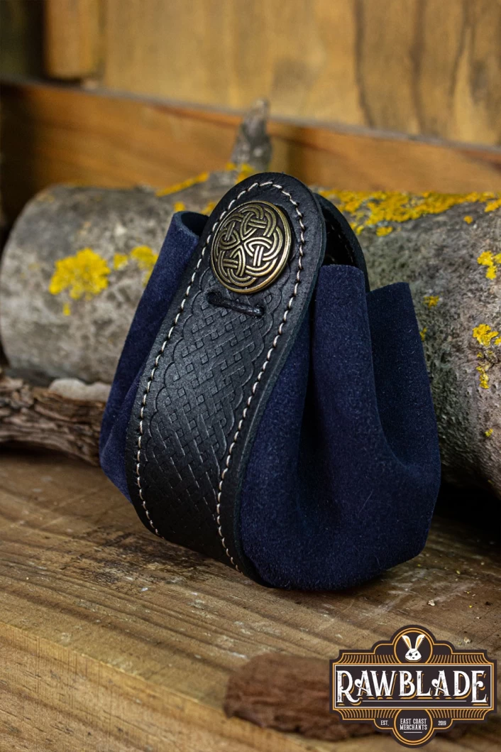 Wanderer Pouch Big - Deep Blue Splitleather