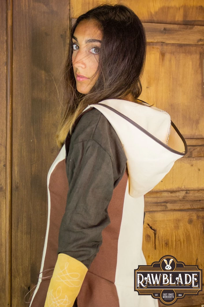 Arylith Archer Cotton Tunic - Brown/Beige