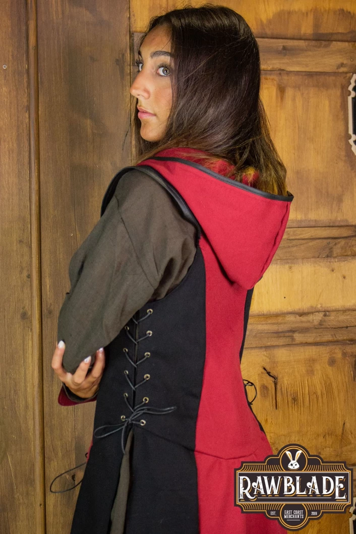Arylith Archer Cotton Tunic - Black/Red
