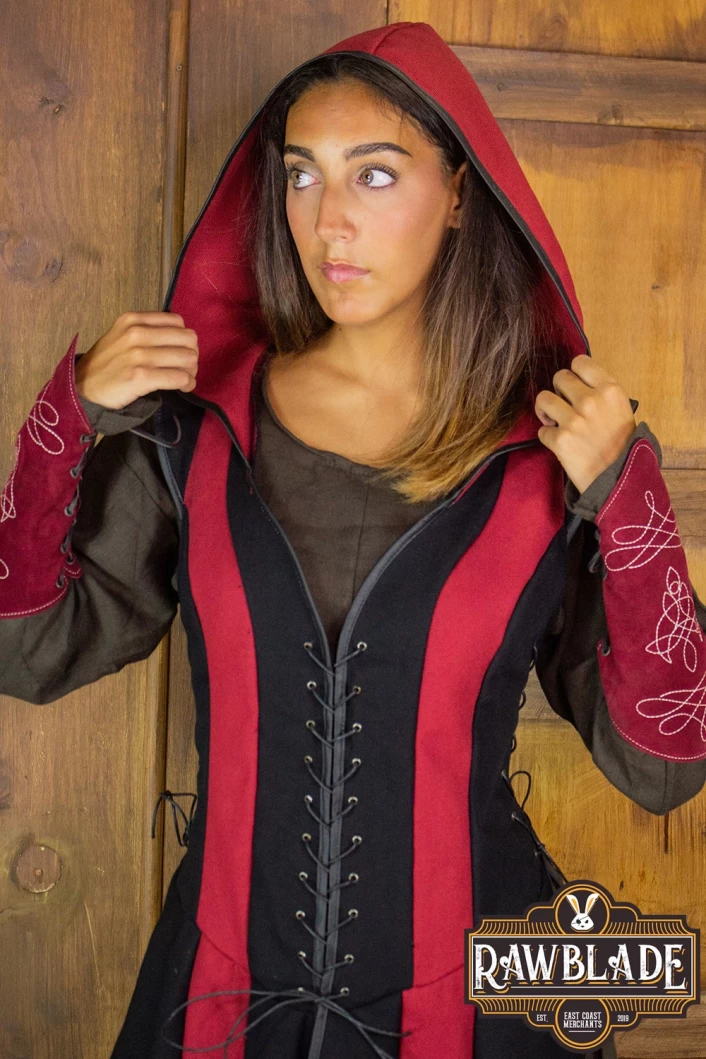 Arylith Archer Cotton Tunic - Black/Red
