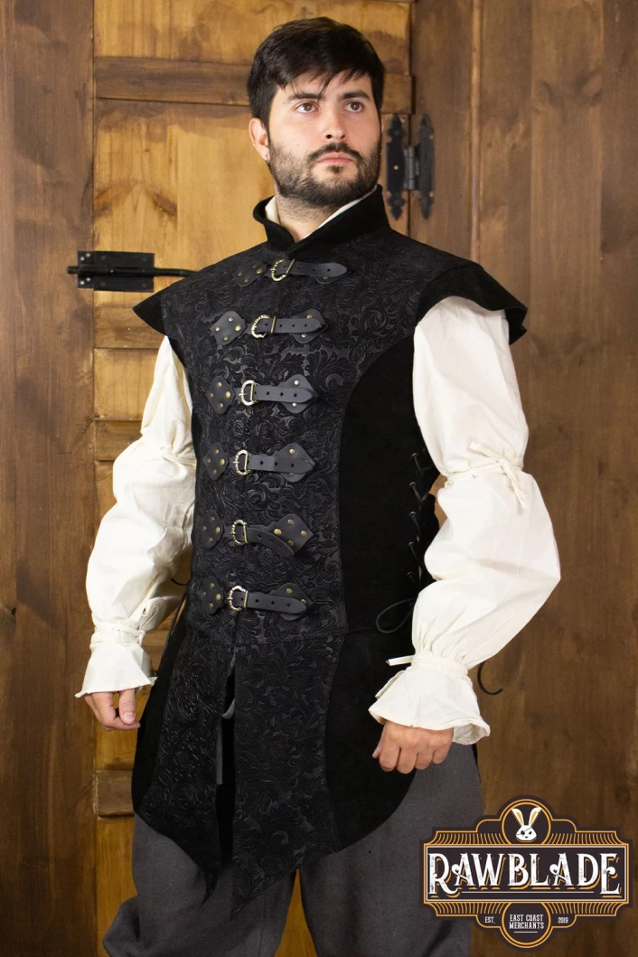 Yalon, long jerkin Deluxe - Black