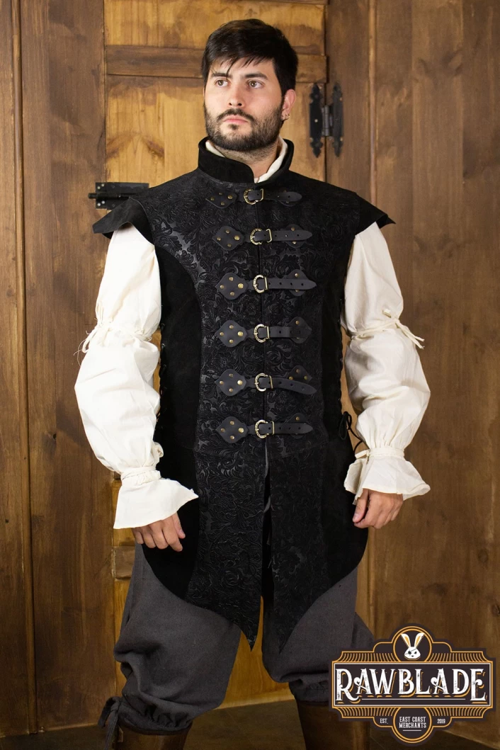 Yalon, long jerkin Deluxe - Black