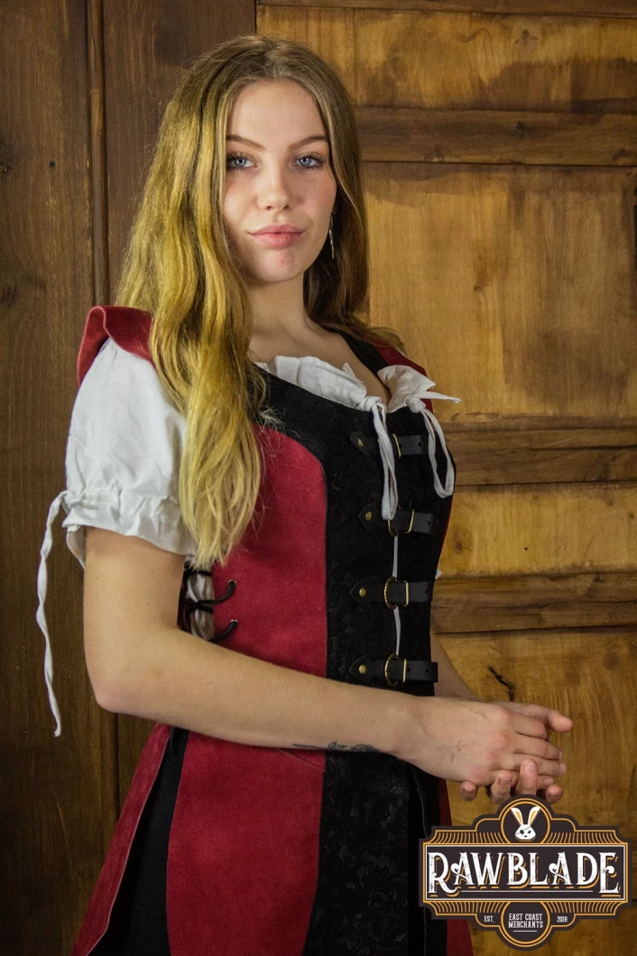 Ylenne Deluxe long Doublet - Red/Black