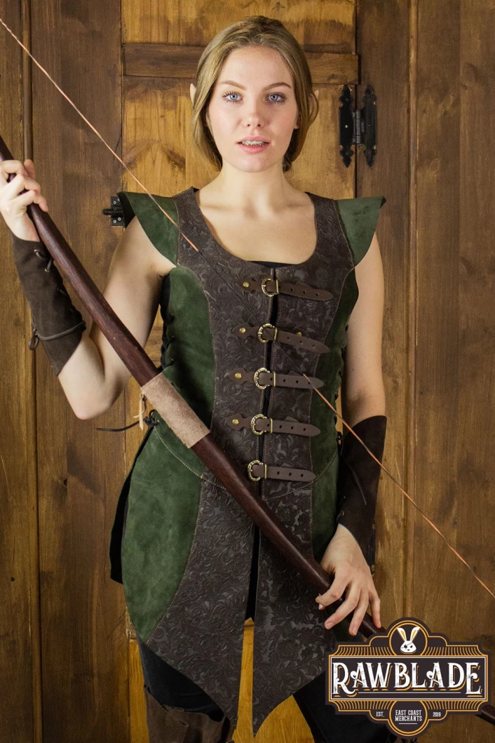 Ylenne Deluxe long Doublet - Green/Brown