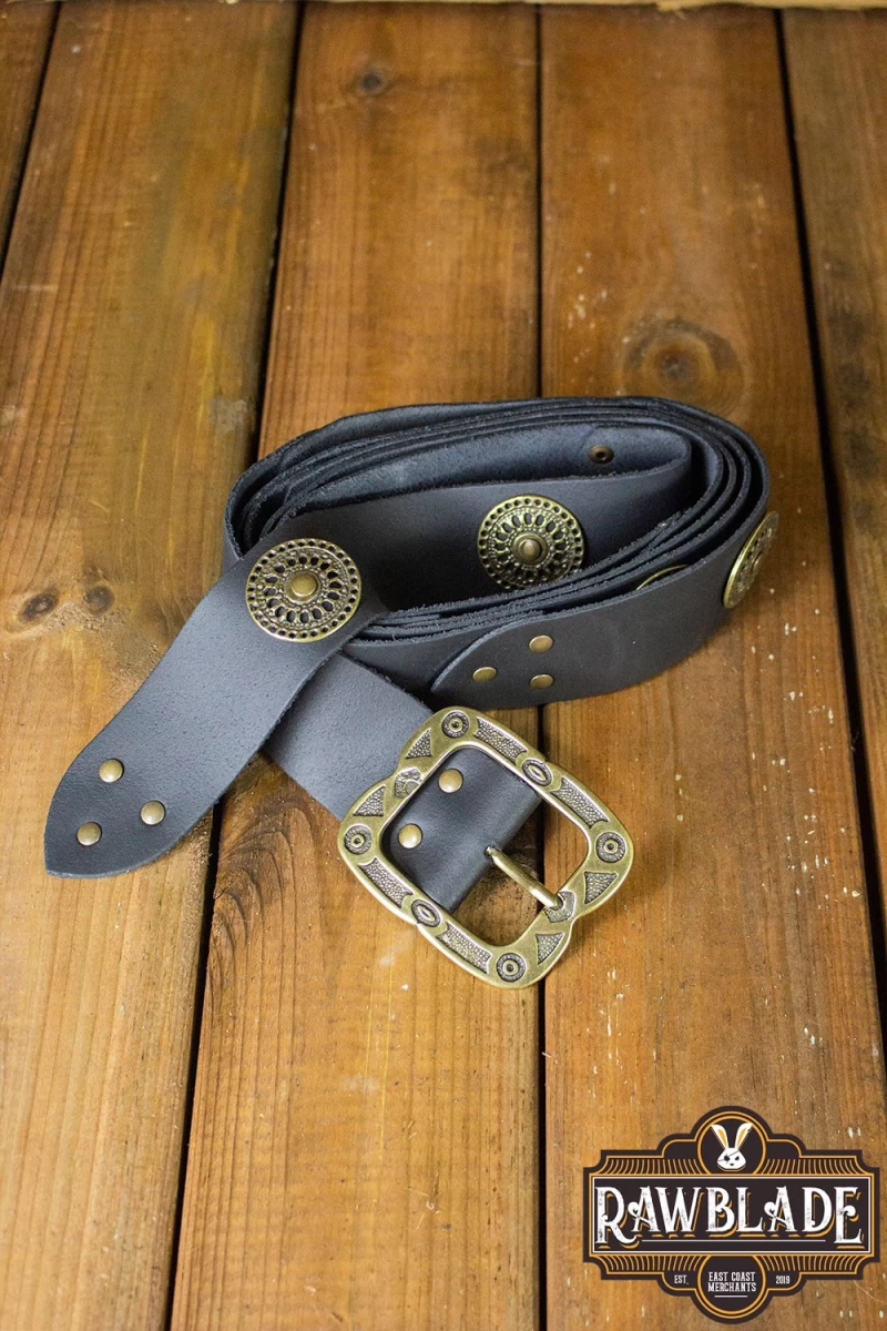 Noble Belt With Ornaments - Brown