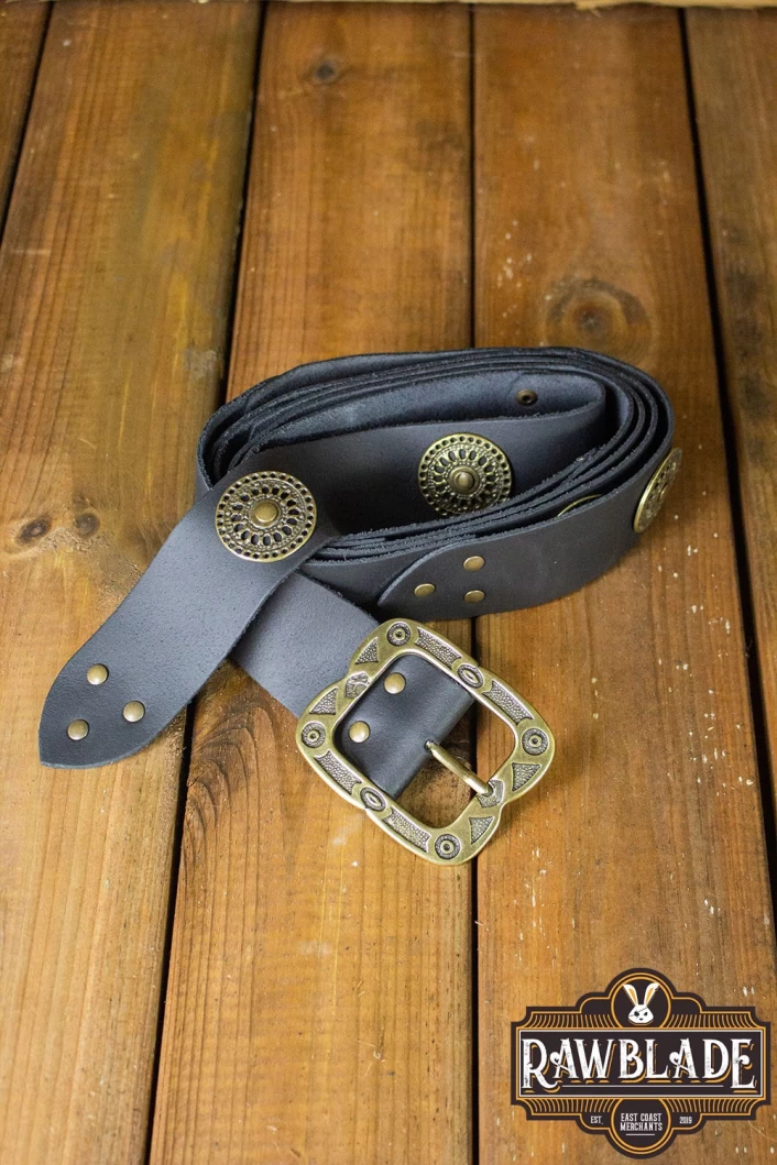 Noble Belt With Ornaments - Brown