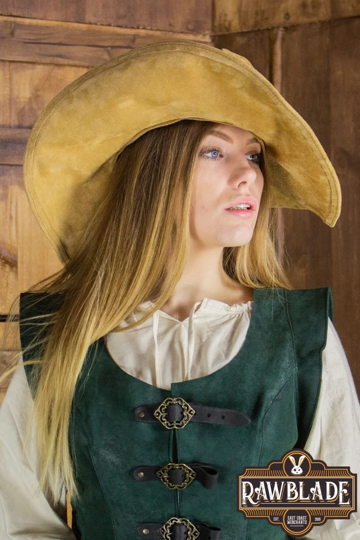 Wikka the Witch Hat Split Leather- Light Brown