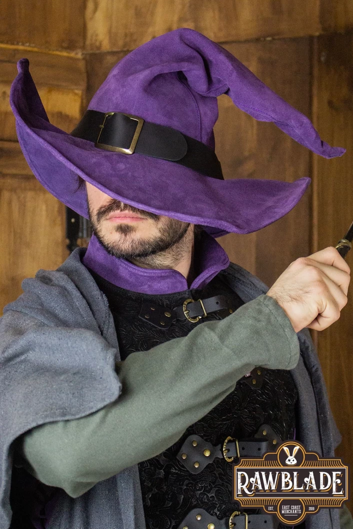 Wikka the Witch Hat Split Leather- Purple