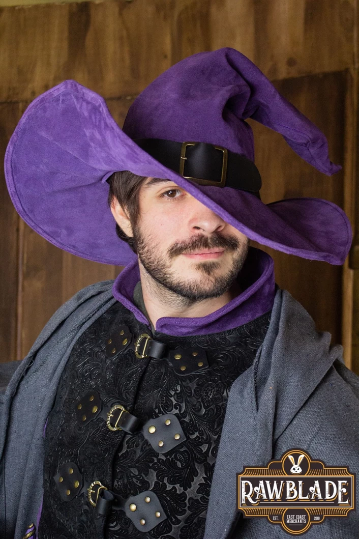 Wikka the Witch Hat Split Leather- Purple