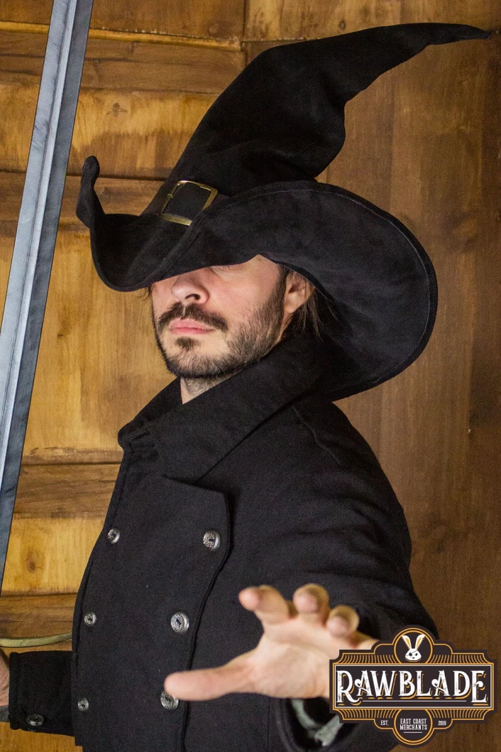 Wikka the Witch Hat Split Leather- Black