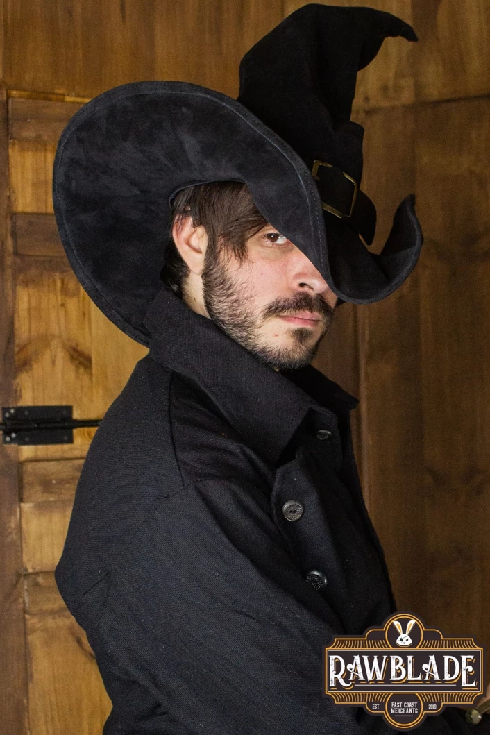 Wikka the Witch Hat Split Leather- Black