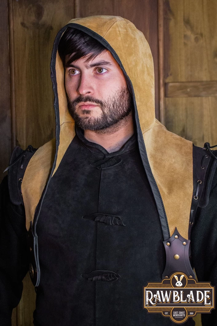 Akku splitleather hood, Light brown