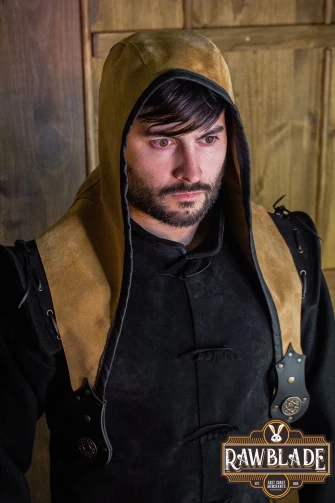 Akku splitleather hood, Light brown