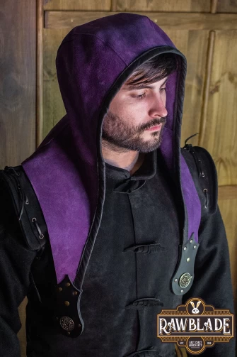 Akku splitleather hood, Purple
