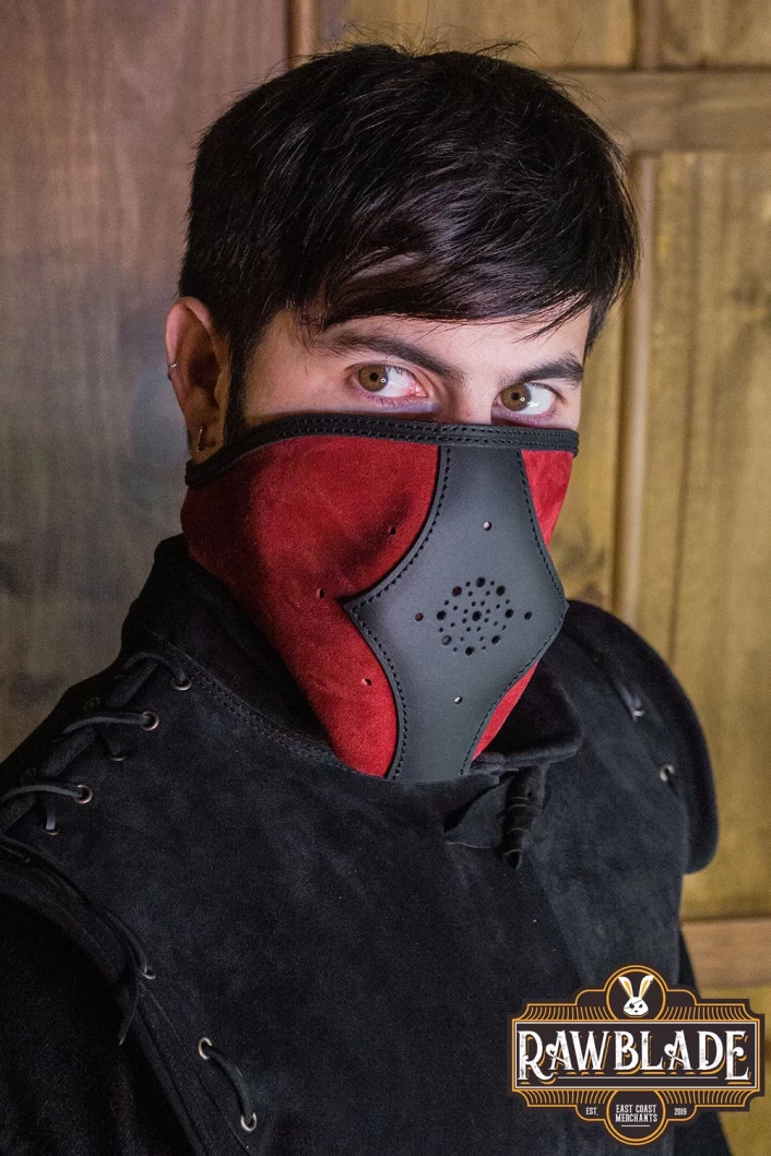 Akku splitleather hood, Red