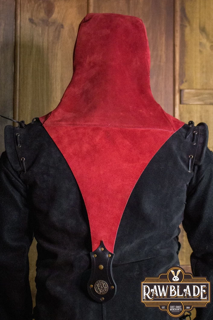 Akku splitleather hood, Red